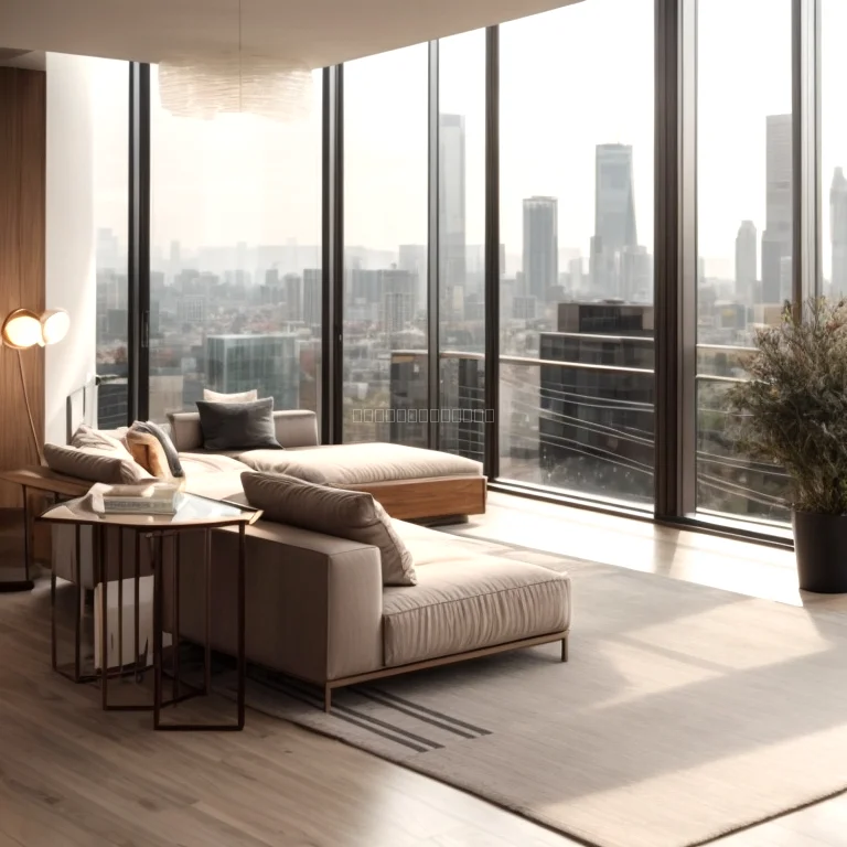 Apartamento de lujo en sala moderna